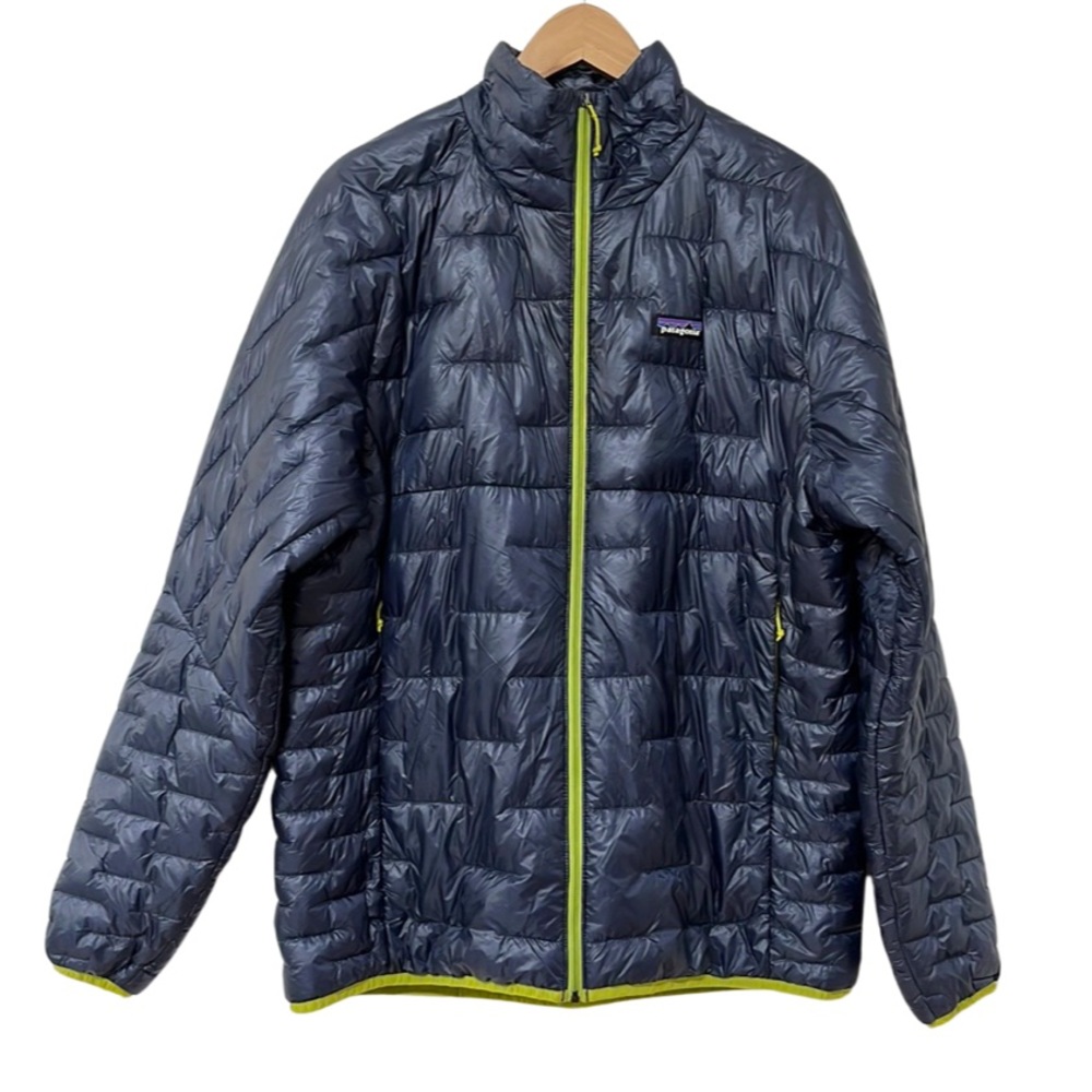 Patagonia Men’s Micro Puff Zip Up Jacket in Dolomite Blue Size L